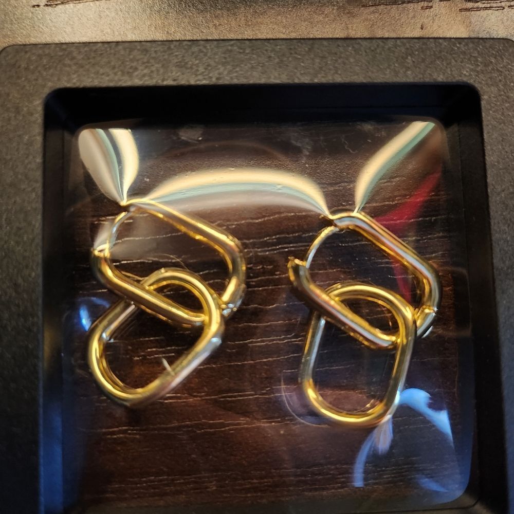 Two Sets Of Gold Earrings